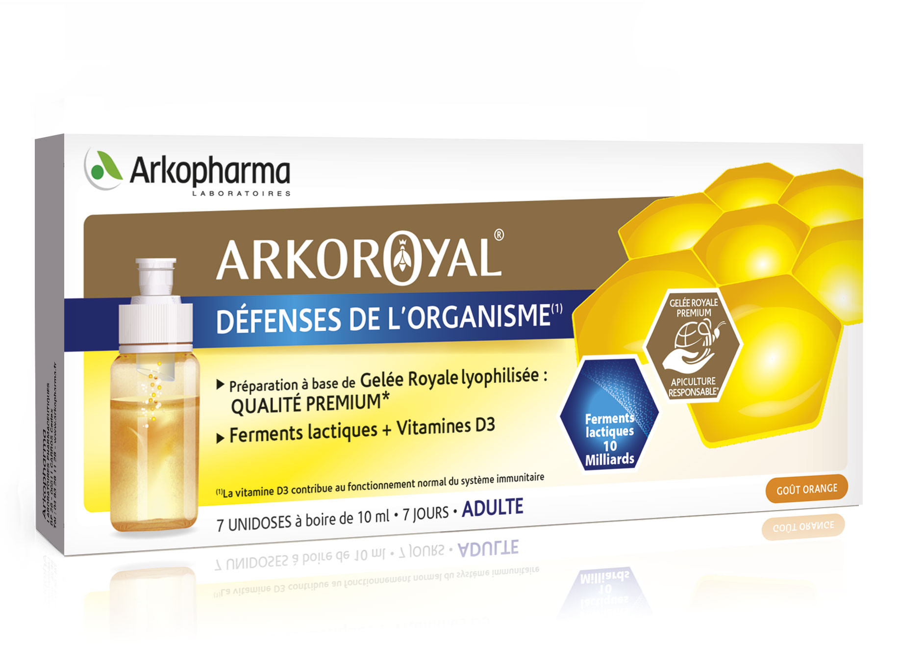 ARKOROYAL Défenses de l'Organisme Royal Jelly - 7 single doses