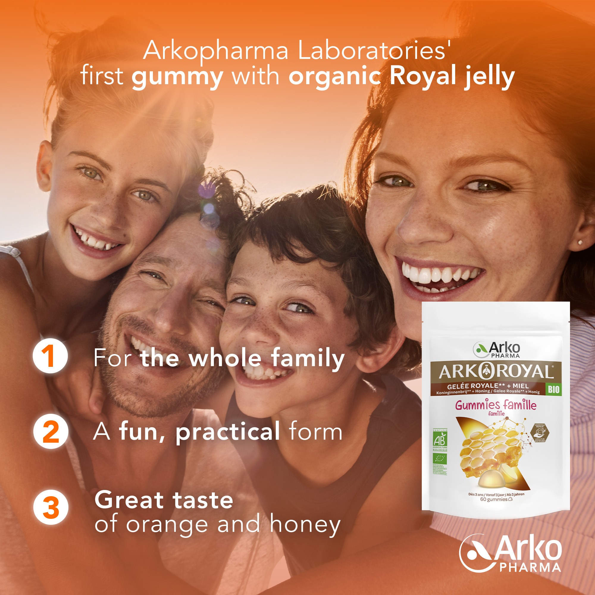 Benefits of the Arkoroyal® Familly Gummies