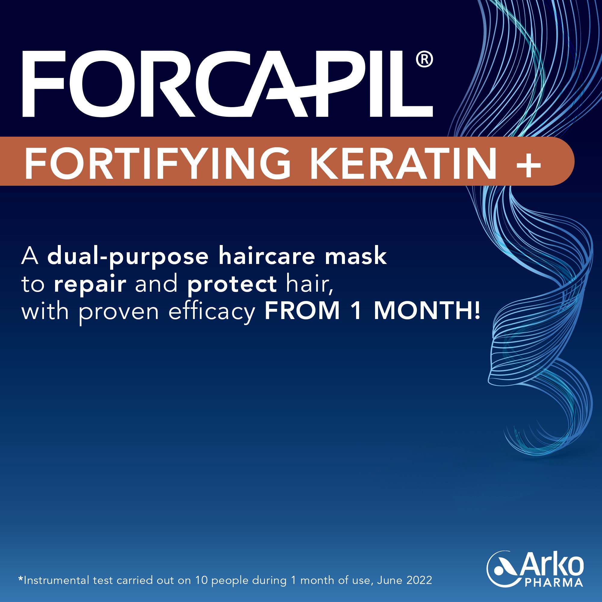 Introduction Forcapil® Keratin Dual-use care mask	