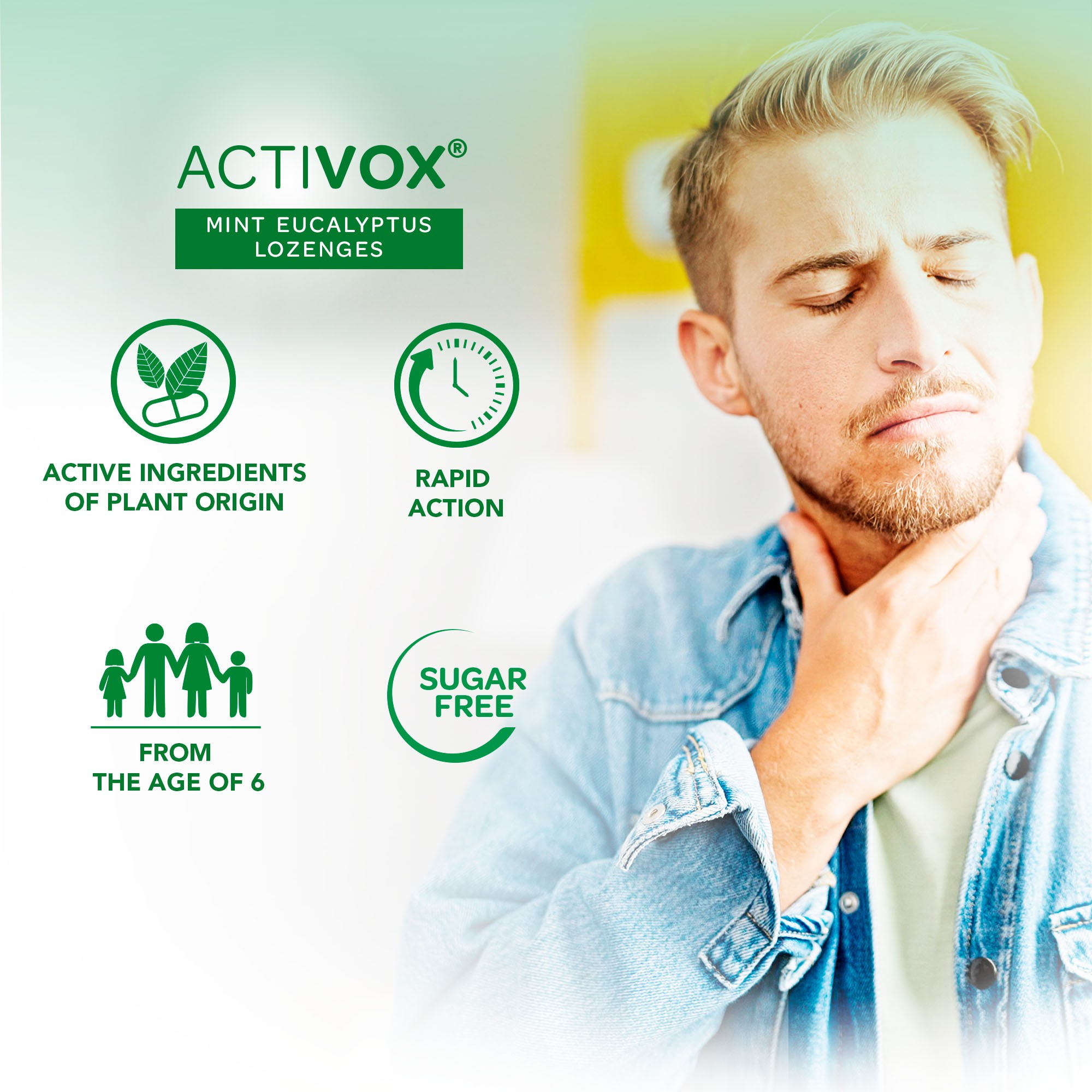 Range reinssurence Activox® Pastilles, arôme Menthe Eucalyptus