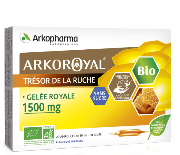 Arkoroyal Royal Jelly Bio 1500 mg, 20 ampoules